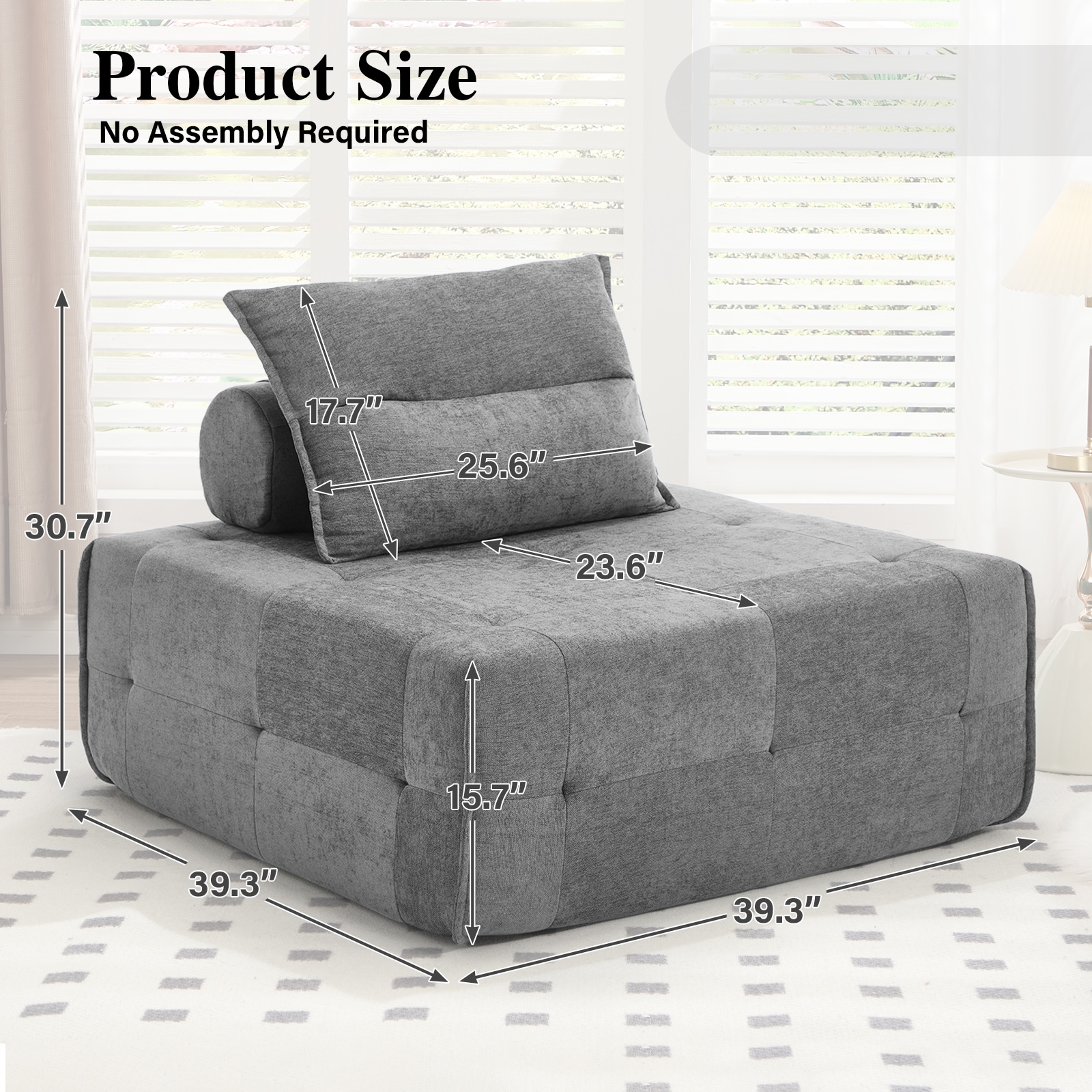 Modular Sectional Sofa With Deep Seat And Adjustable Backrest_voghion.com